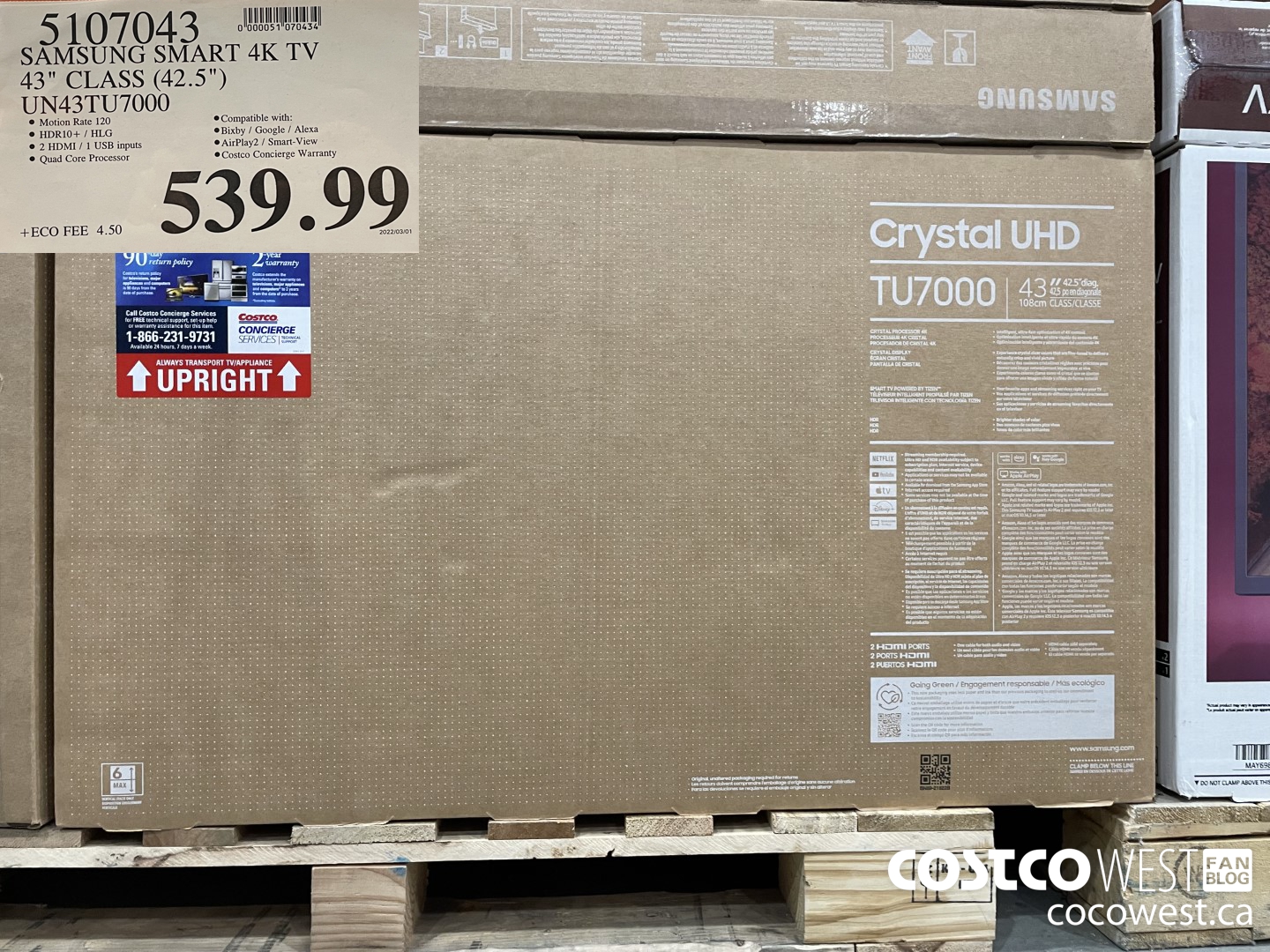 5107043 SAMSUNG SMART 4K TV 43