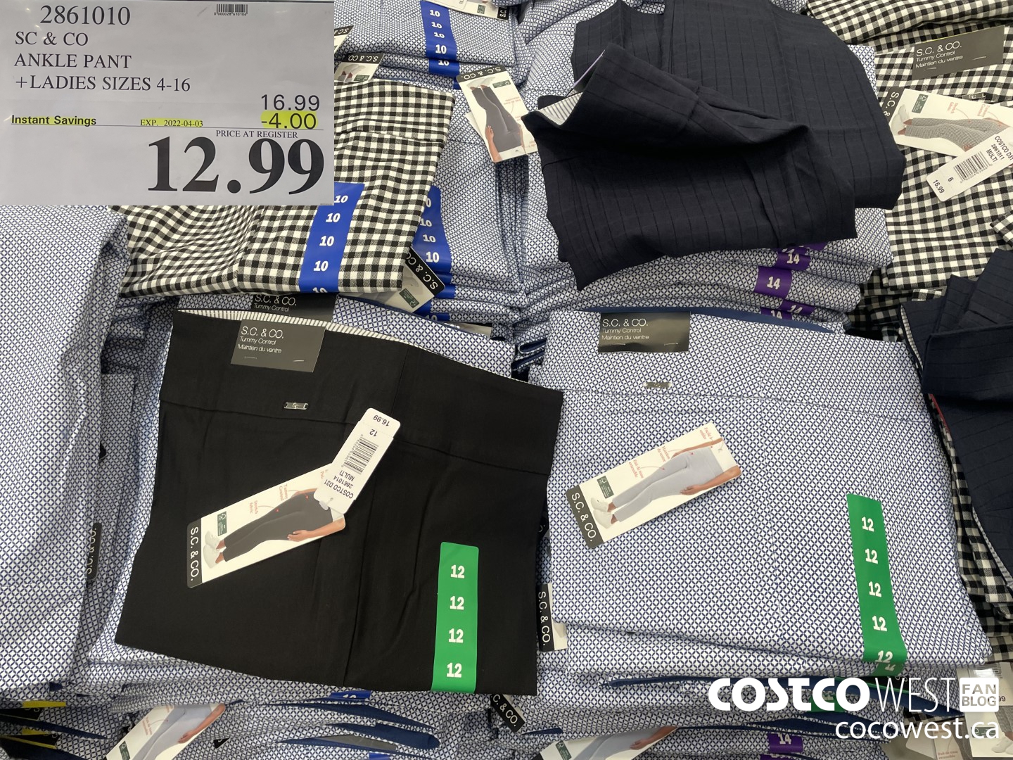 2861010 SC & CO ANKLE PANT LADIES SIZES 4-16 ($4.00 INSTANT SAVINGS EXPIRES ON 2022-04-03) $12.99