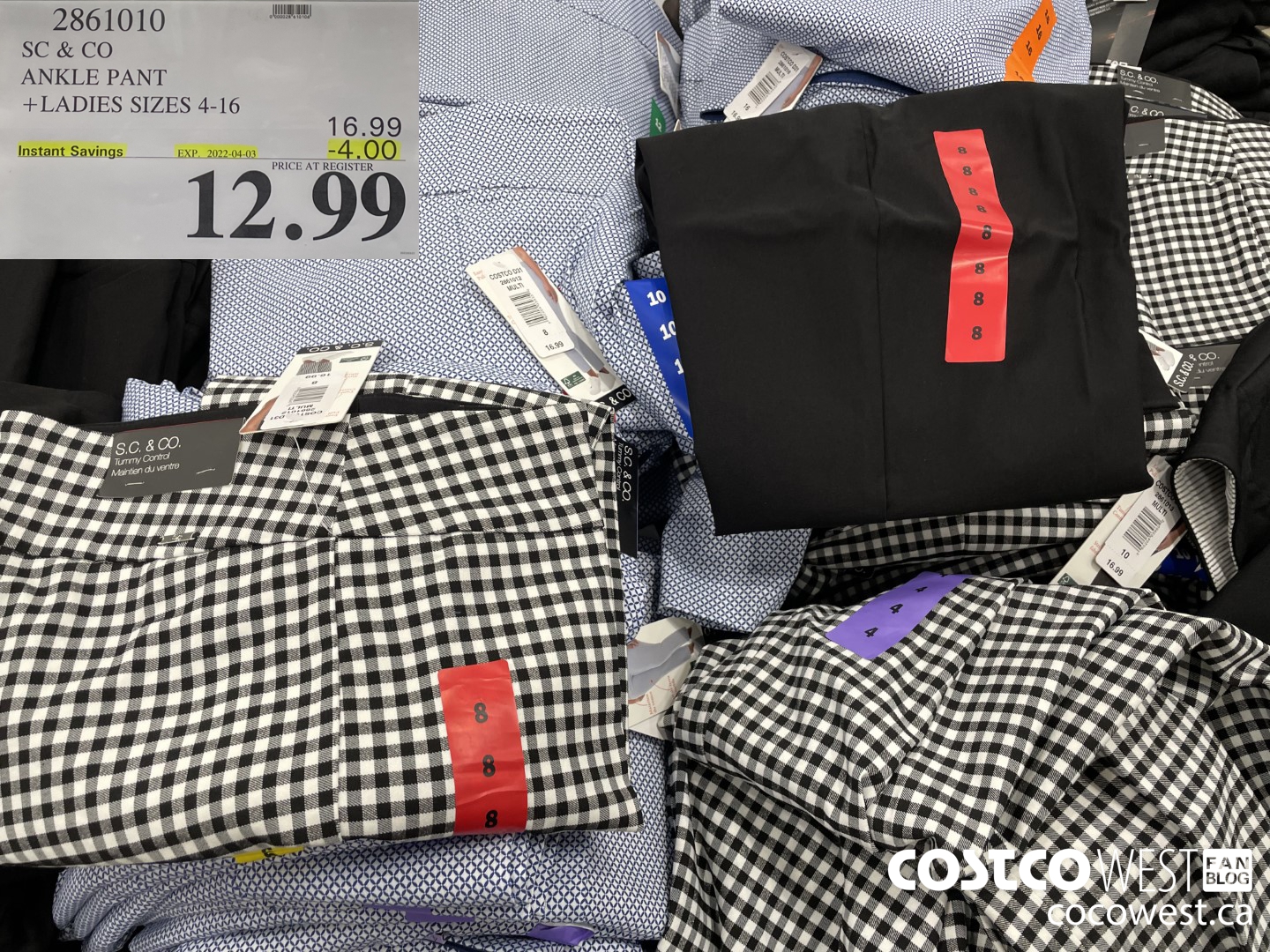 2861010 SC & CO ANKLE PANT LADIES SIZES 4-16 ($4.00 INSTANT SAVINGS EXPIRES ON 2022-04-03) $12.99