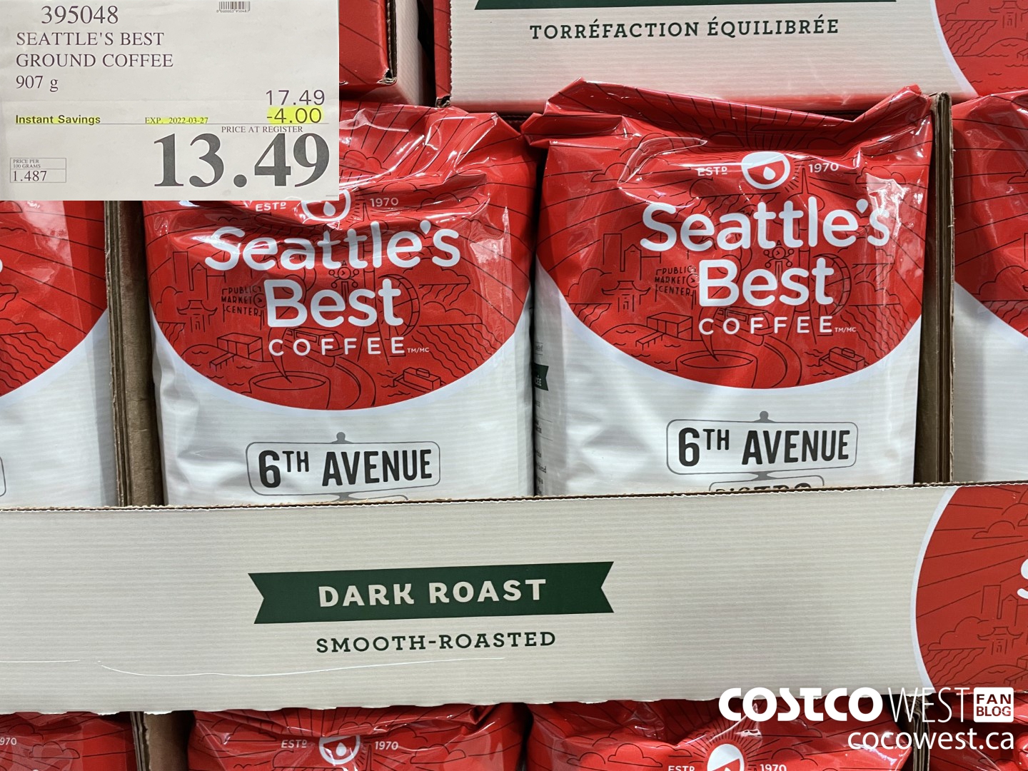 395048 SEATTLE'S BEST LEVEL 4 HENRY'S BLEND 907 G ($4.00 INSTANT SAVINGS EXPIRES ON 2022-03-27) $13.49