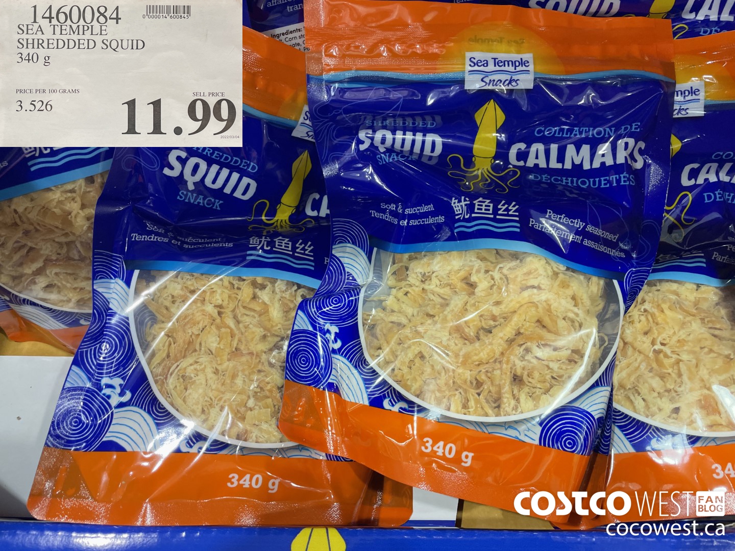 1460084 SEA TEMPLE SHREDDED SQUID 340 g $11.99