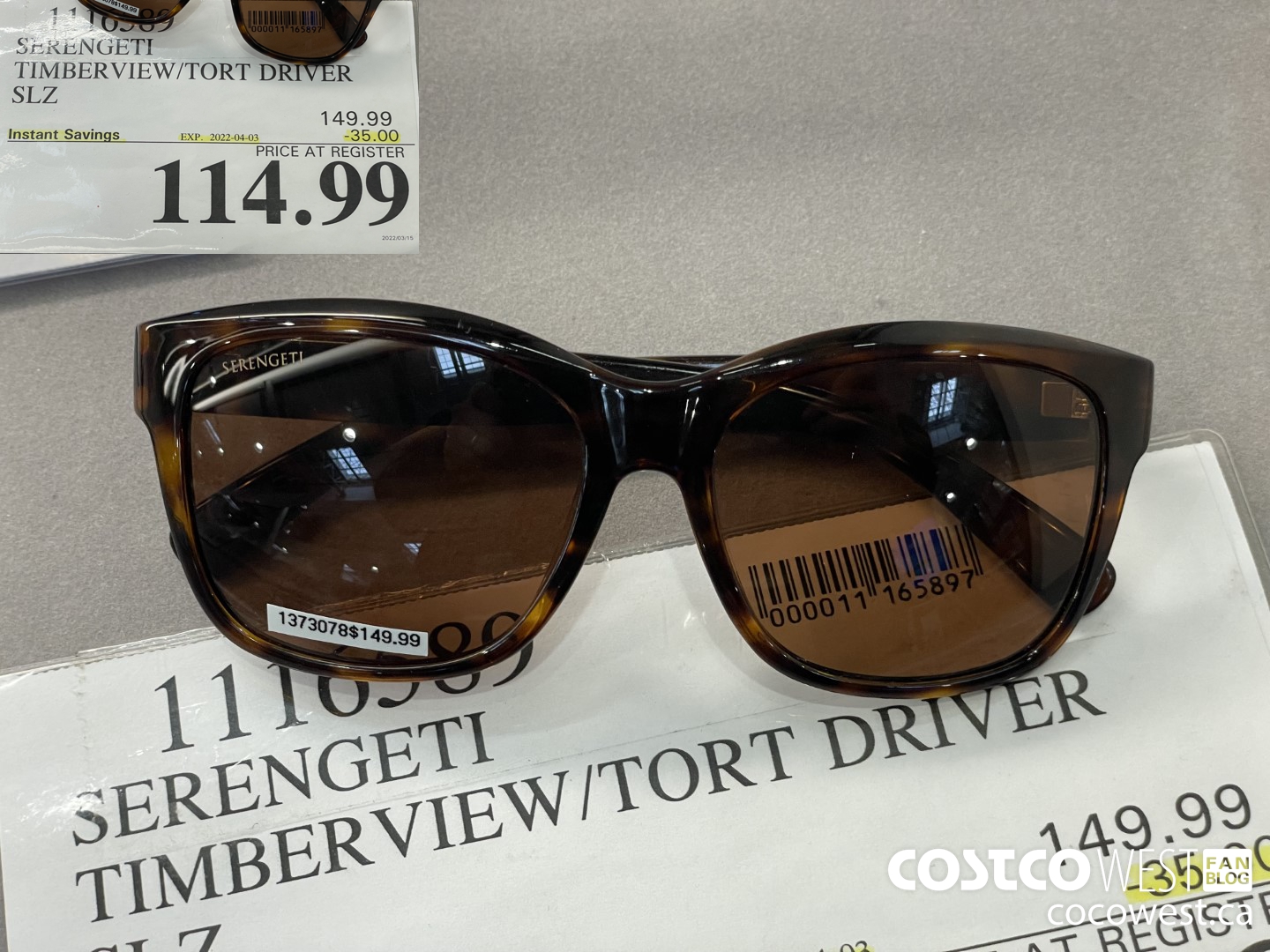 1116589 SERENGETI TIMBERVIEW/TORT DRIVER SLZ ($35.00 INSTANT SAVINGS EXPIRES ON 2022-04-03) $114.99