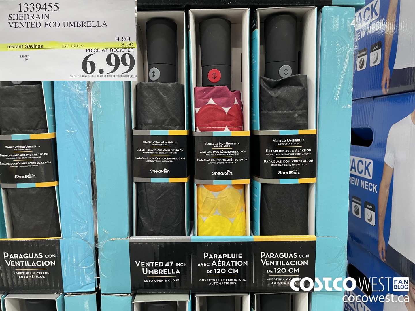 1339455 SHEDRAIN VENTED ECO UMBRELLA ($3.00 INSTANT SAVINGS EXPIRES ON 2022-03-06) $6.99