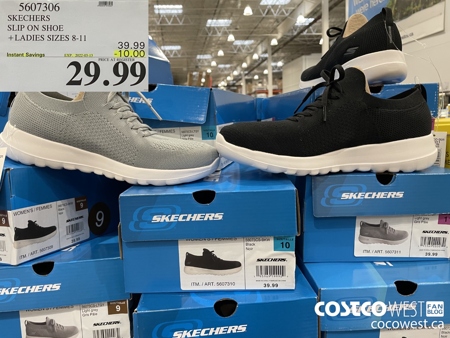 5607306 SKECHERS SLIP ON SHOE LADIES SIZES 6-11  ($10.00 INSTANT SAVINGS EXPIRES ON 2022-03-13) $29.99