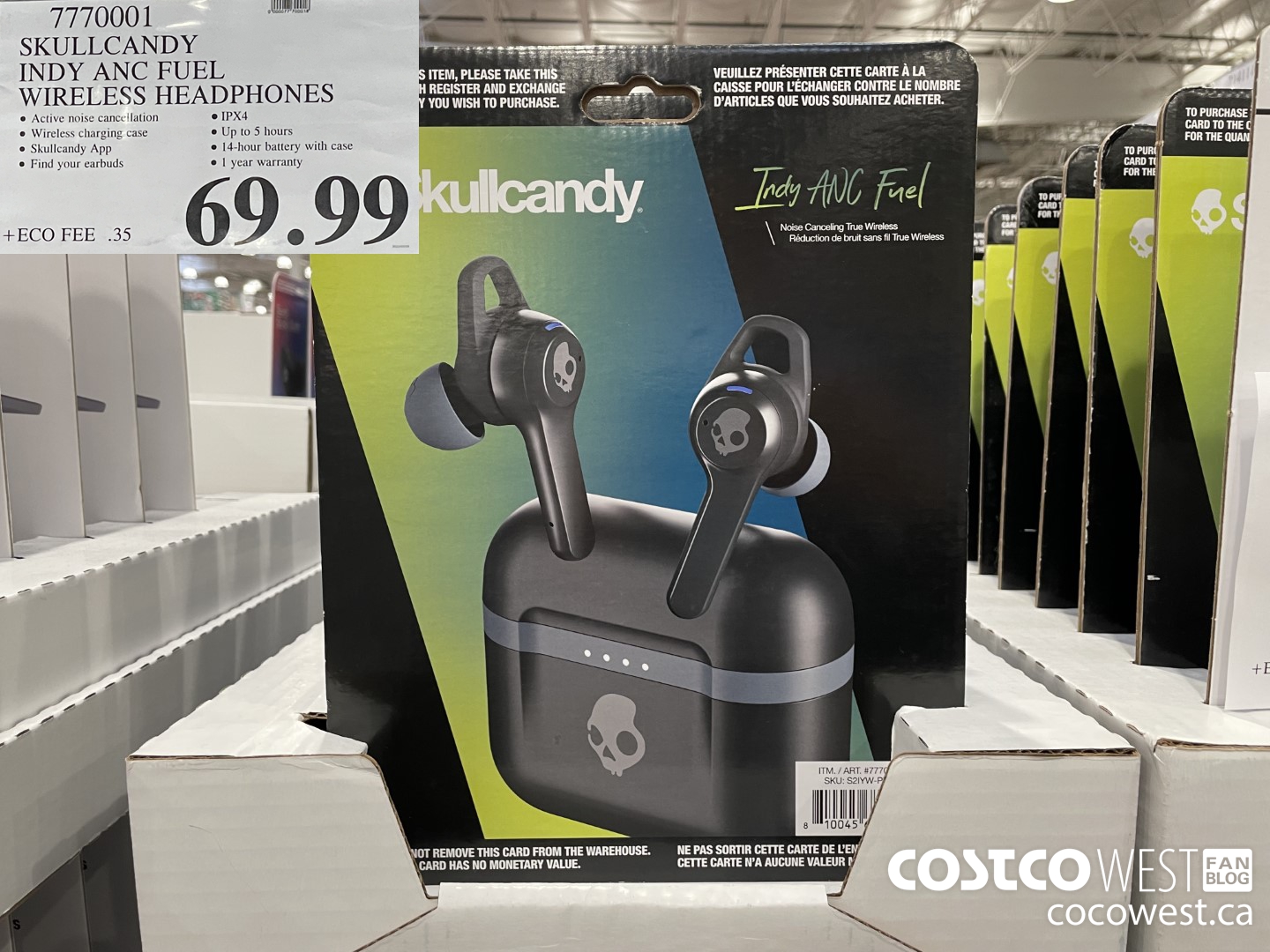 7770001 SKULLCANDY INDY ANC FUEL WIRELESS HEADPHONES $69.99
