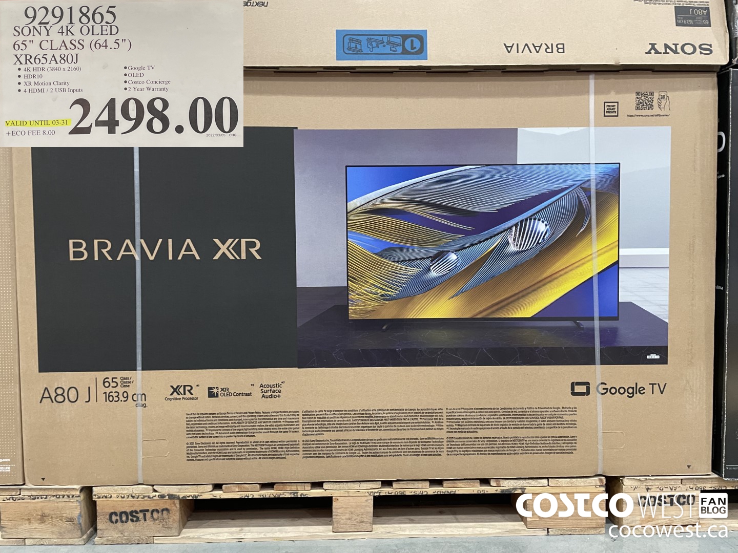 9291865 SONY 4K OLED 4K 65