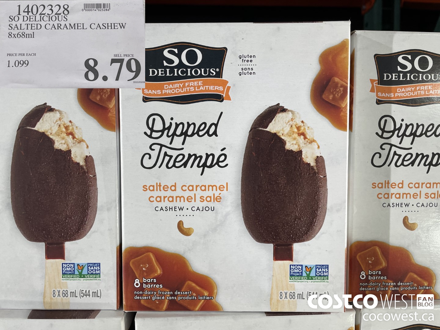 1402328 SO DELICIOUS SALTED CARAMEL CASHEW 8x68ml $8.79