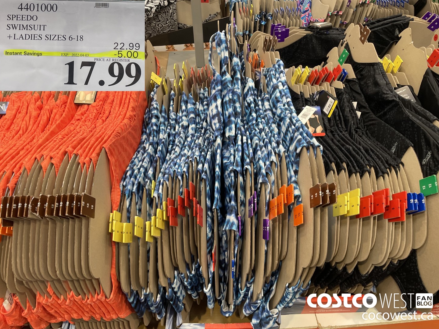 4401000 SPEEDO SWIMSUIT LADIES SIZES 6-18 ($5.00 INSTANT SAVINGS EXPIRES ON 2022-04-03) $17.99