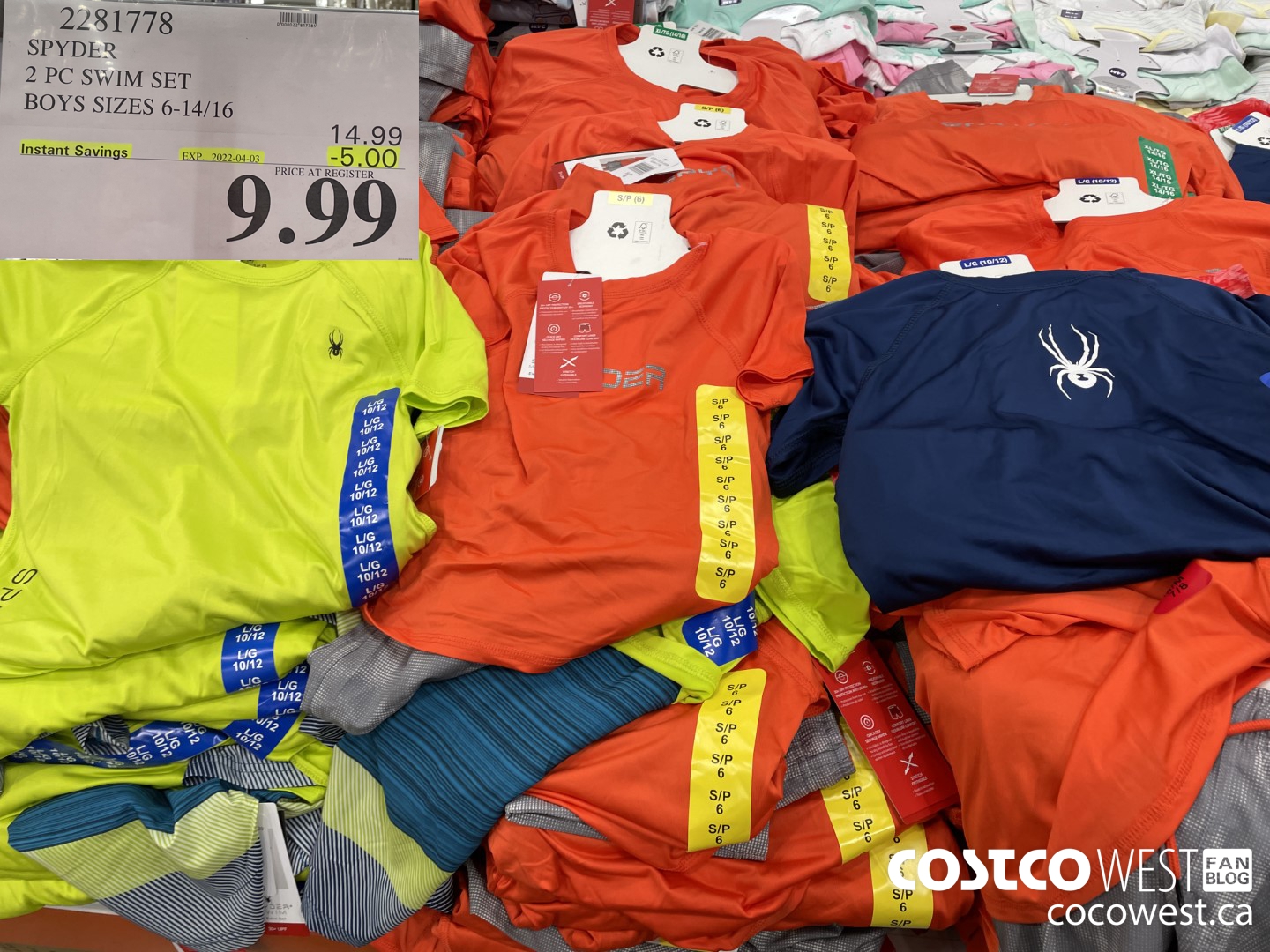 2281778 SPYDER 2 PC SWIM SET BOYS SIZES 6-14/16 ($5.00 INSTANT SAVINGS EXPIRES ON 2022-04-03) $9.99