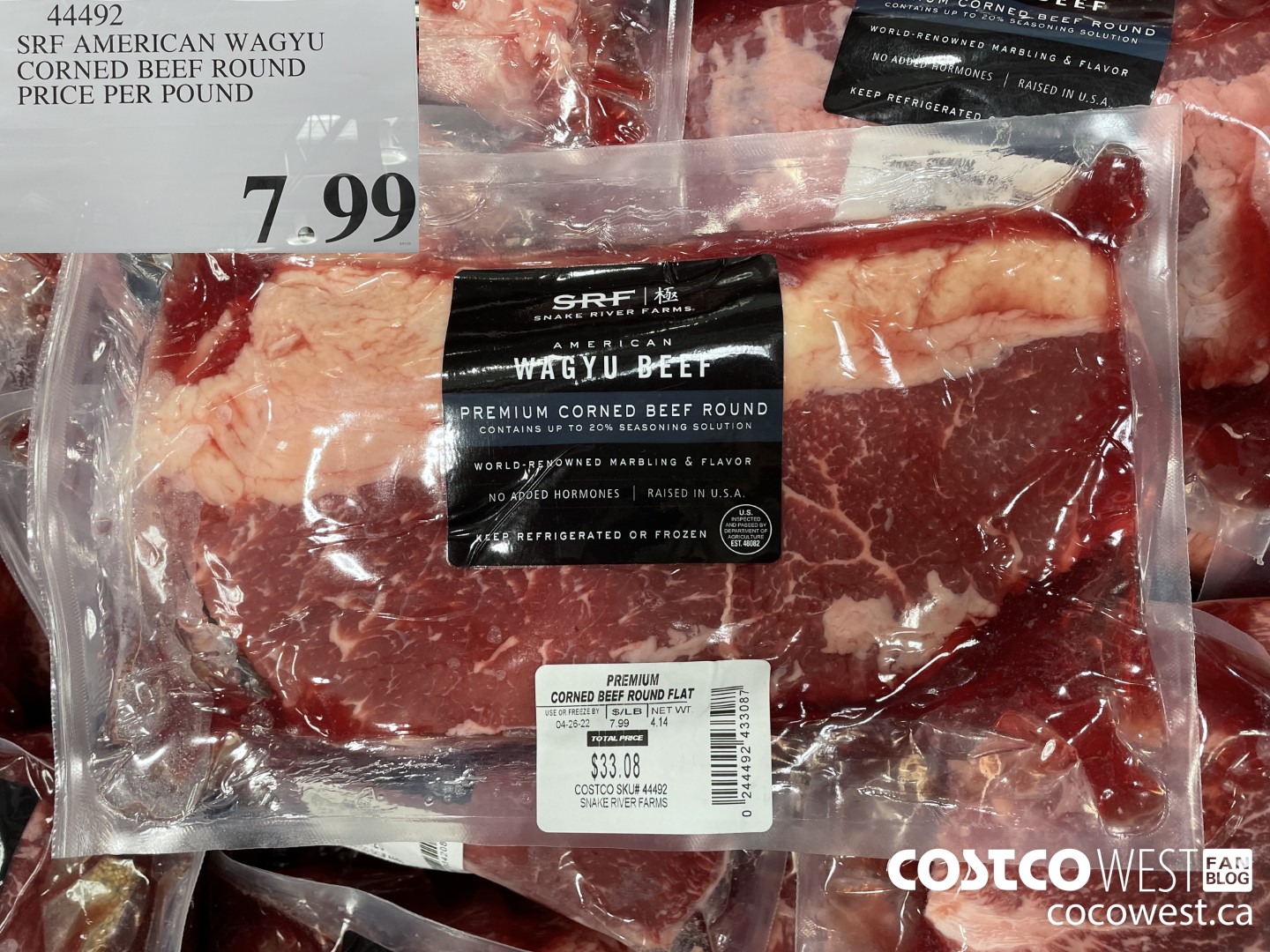 44492 SRE AMERICAN WAGYU CORNED BEEF ROUND PRICE PER POUND  $7.99