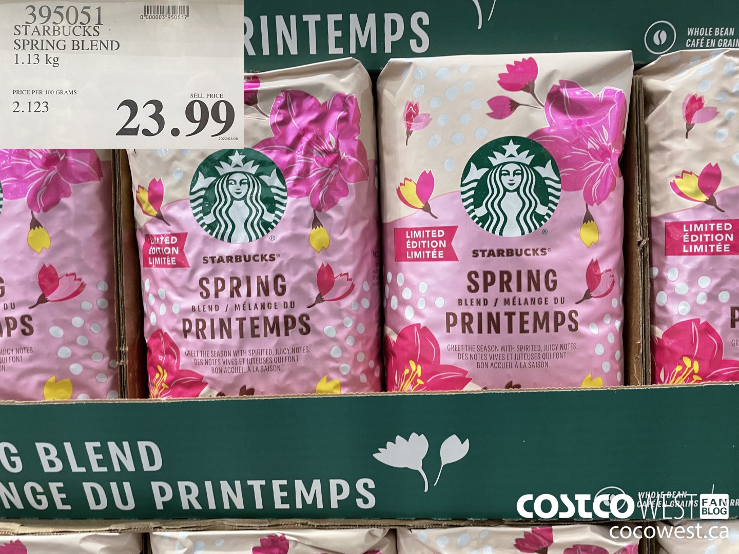 395051 STARBUCKS SPRING BLEND 1.13 kg $23.99