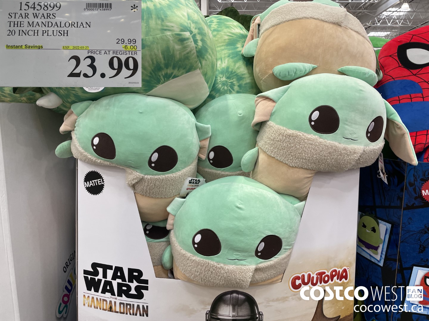 1545899 STAR WARS THE MANDALORIAN 20 INCH PLUSH ($6.00 INSTANT SAVINGS EXPIRES ON 2022-03-27) $23.99