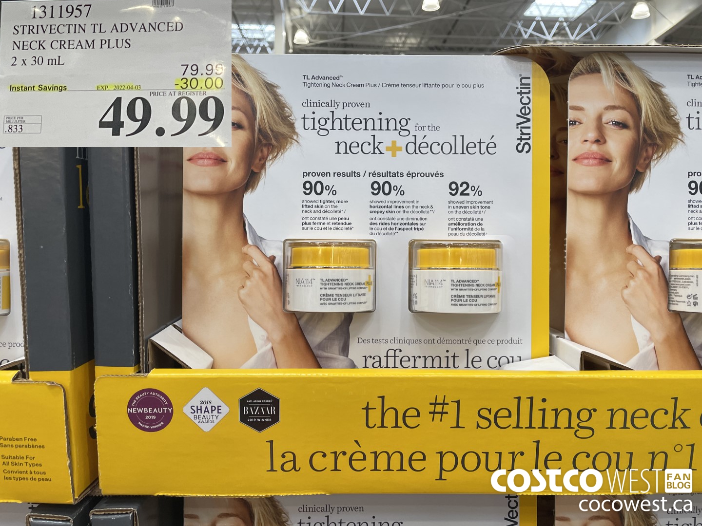 1311957 STRIVECTIN TL ADVANCED NECK CREAM PLUS 2 x 30 mL ($30.00 INSTANT SAVINGS EXPIRES ON 2022-04-03) $49.99