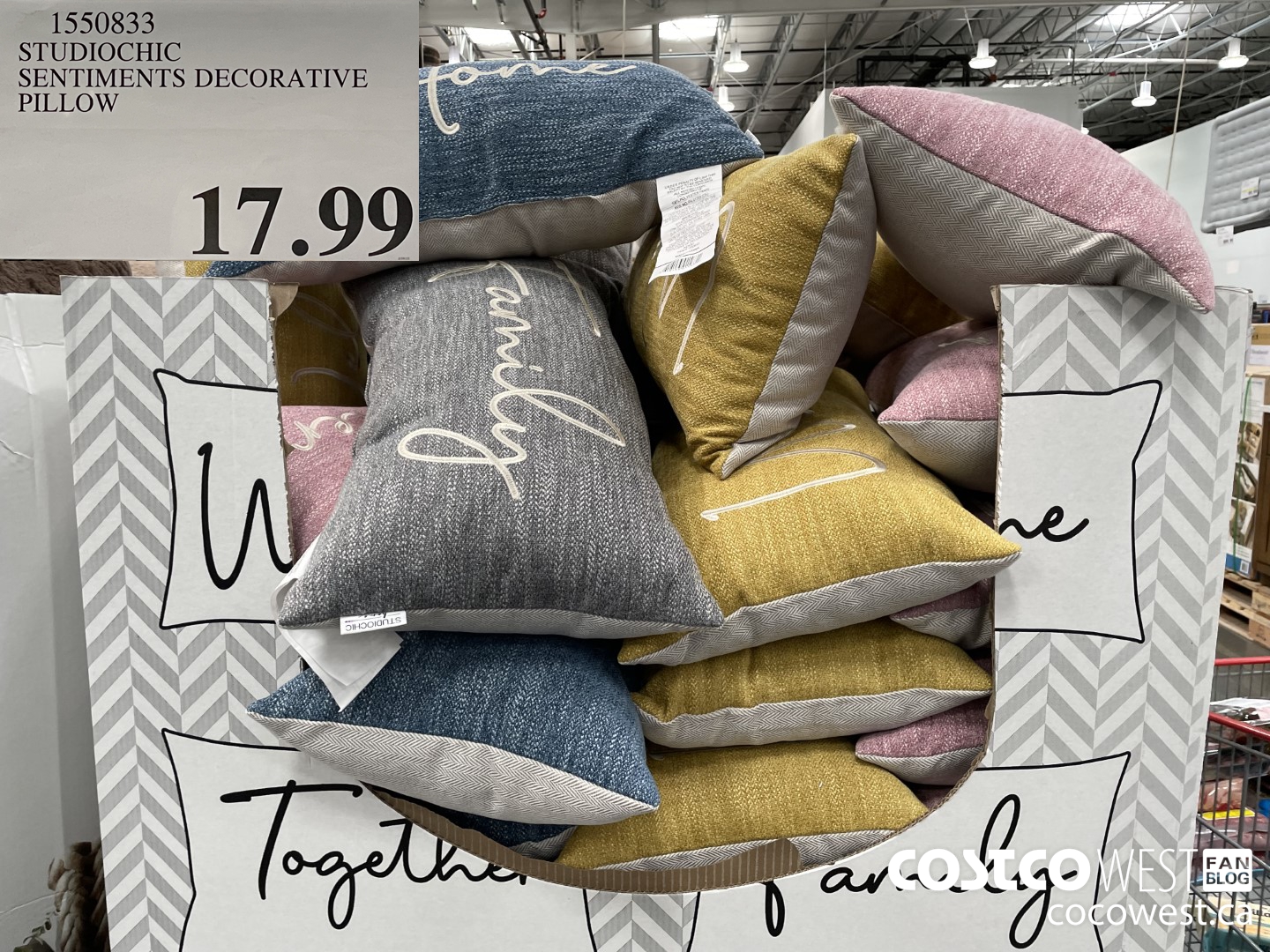 1550833 STUDIOCHIC SENTIMENTS DECORATIVE PILLOW $17.99