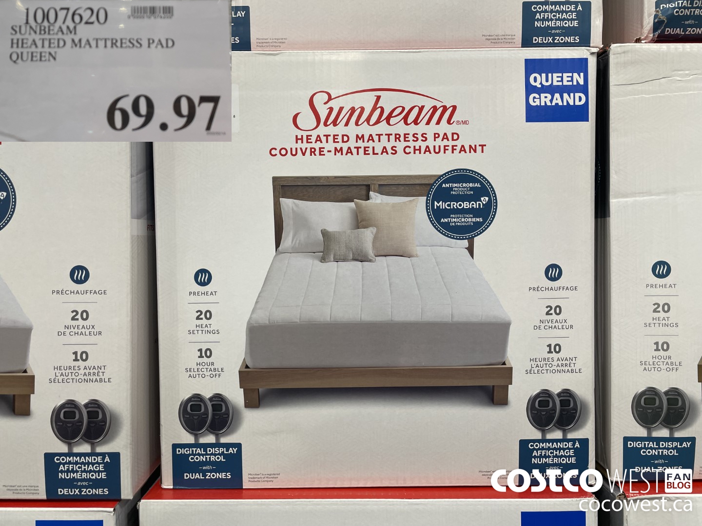 1007620 SUNBEAM HEATED MATTRESS PAD QUEEN $69.97