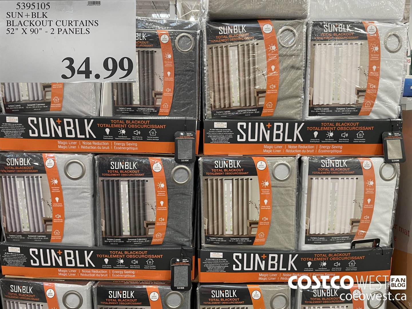 5395105 SUN+BLK BLACKOUT CURTAINS 52