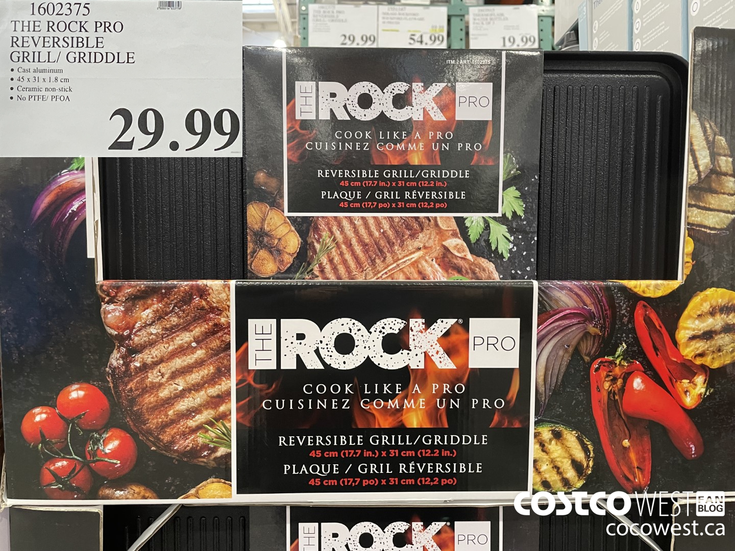 1602375 THE ROCK PRO REVERSIBLE GRILL/ GRIDDLE $29.99