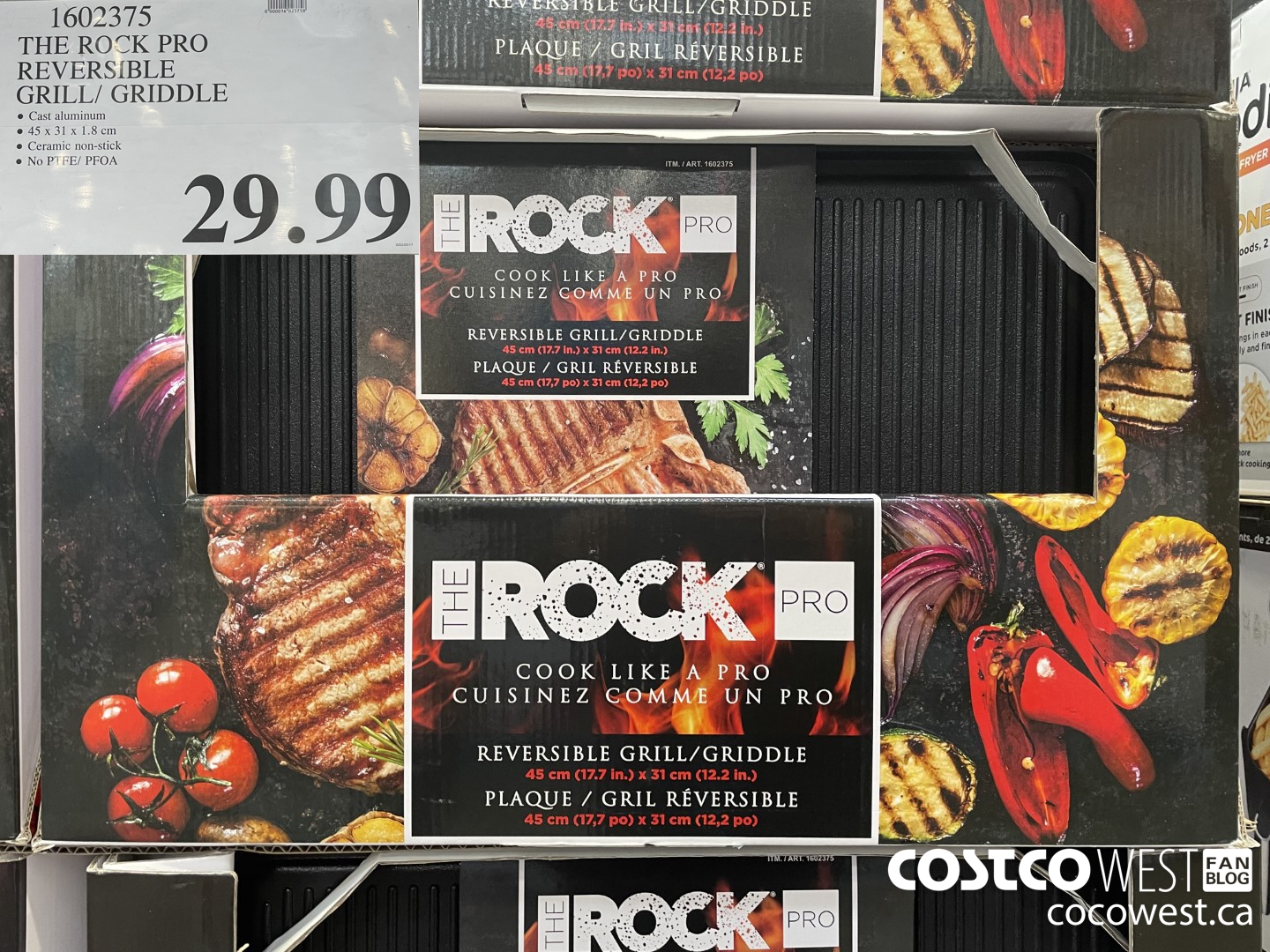 1602375 THE ROCK PRO REVERSIBLE GRILL/ GRIDDLE $29.99