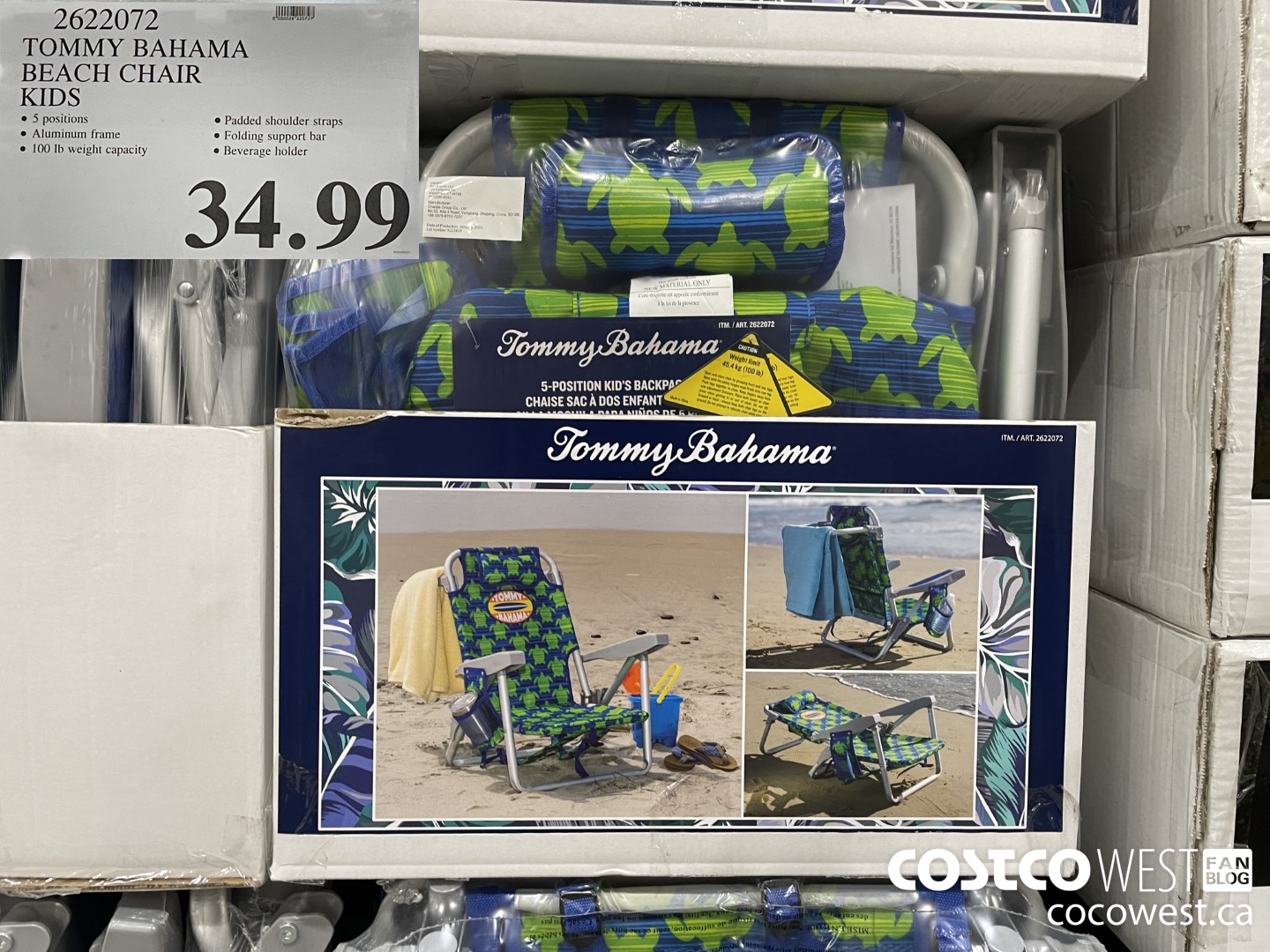 2622072 TOMMY BAHAMA BEACH CHAIR KIDS  $34.99