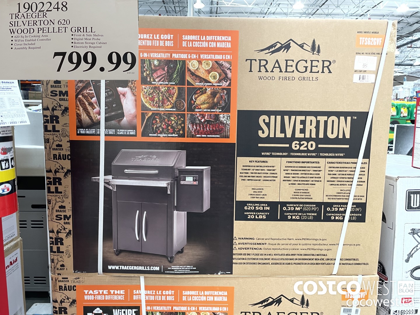 1902248 TRAEGER SILVERTON 620 WOOD PELLET GRILL $799.99
