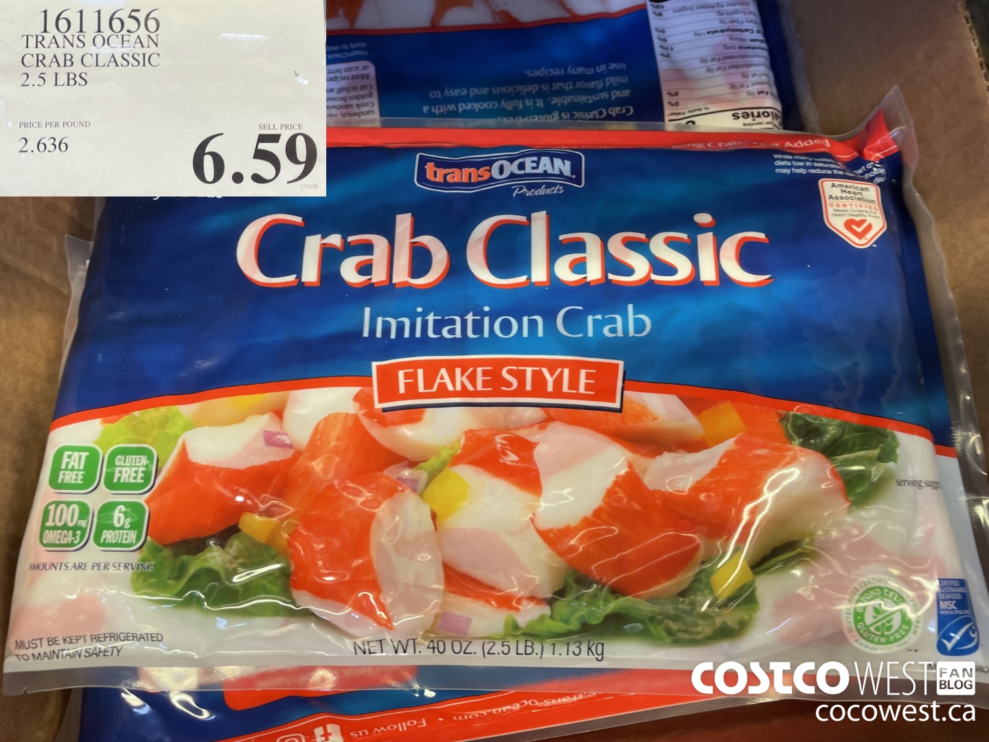 Trans Ocean Crab Classic Imitation Crab, Flake, 2.5 lbs