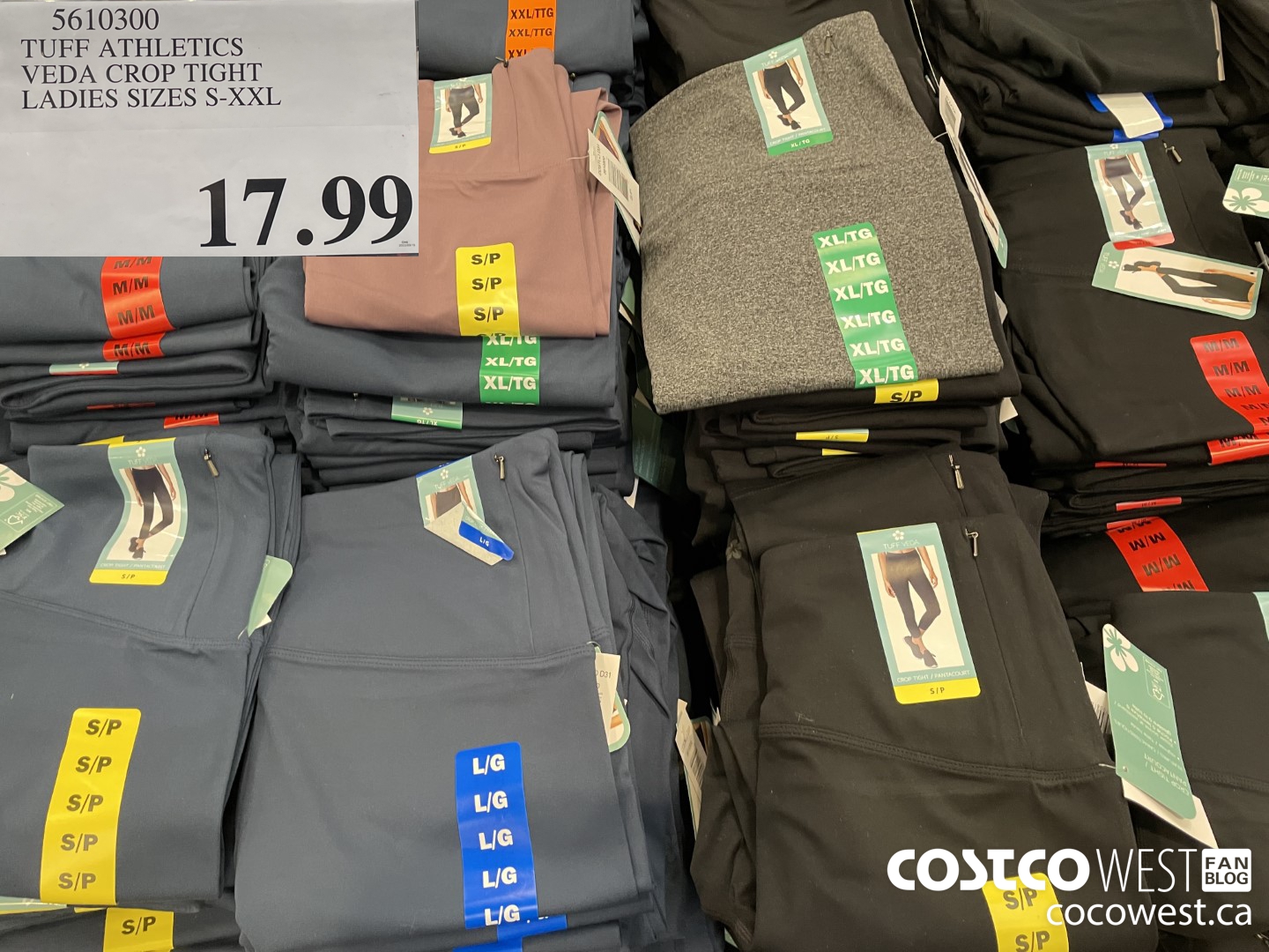 5610300 TUFF ATHLETICS VEDA CROP TIGHT LADIES SIZES S-XXL  $17.99
