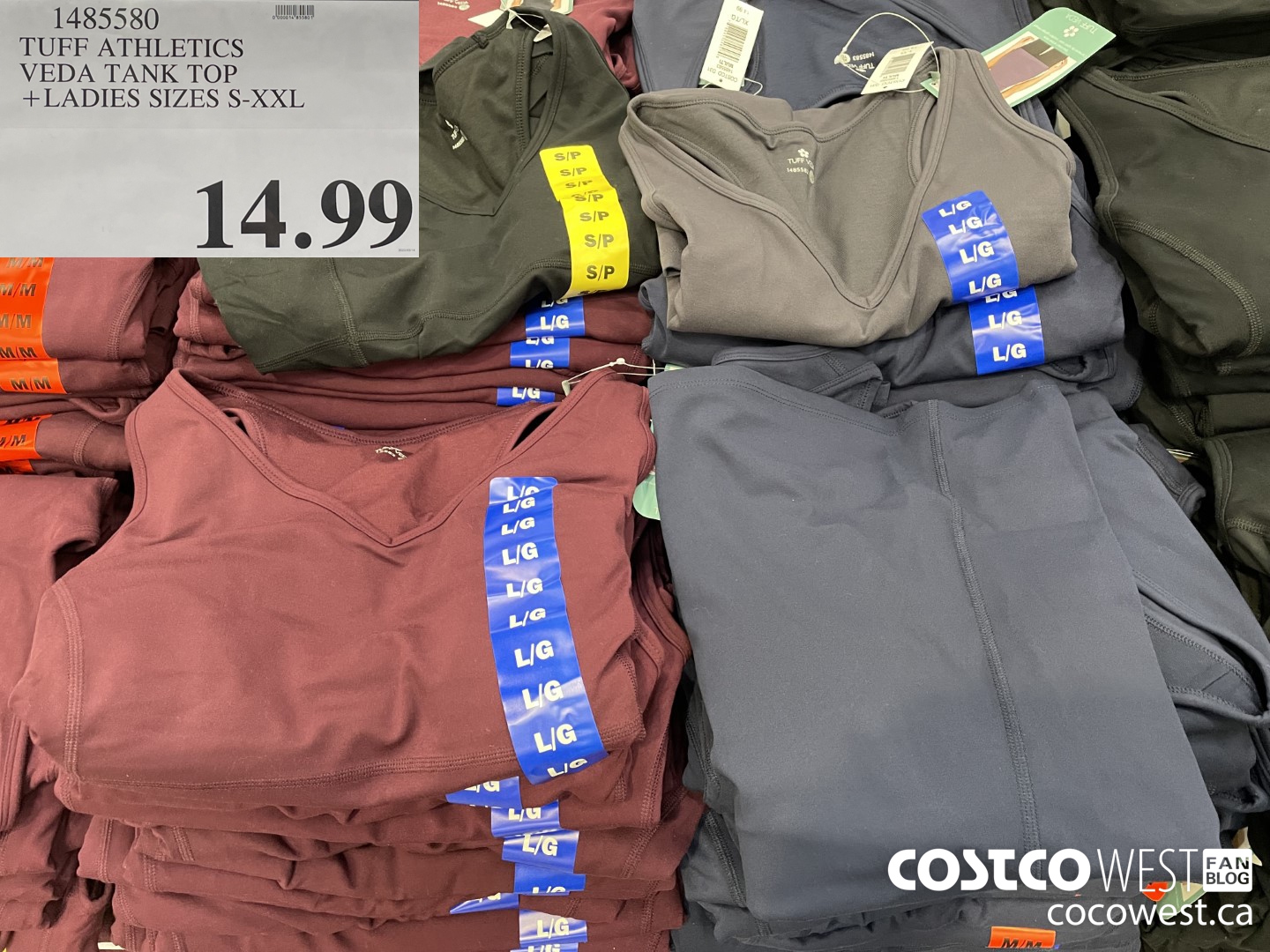 1485580 TUFF ATHLETICS VEDA TANK TOP LADIES SIZES S-XXL  $14.99