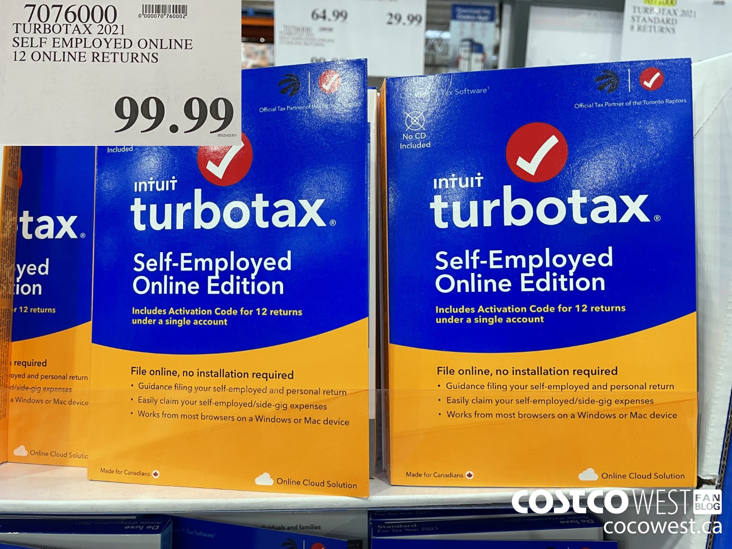 7076000 TURBOTAX 2021 SELF EMPLOYED ONLINE 12 ONLINE RETURNS  $99.99