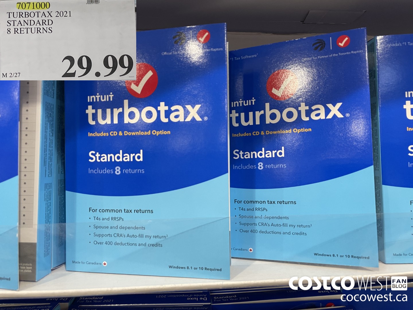 7071000 TURBOTAX 2021 STANDARD 8 RETURNS $29.99