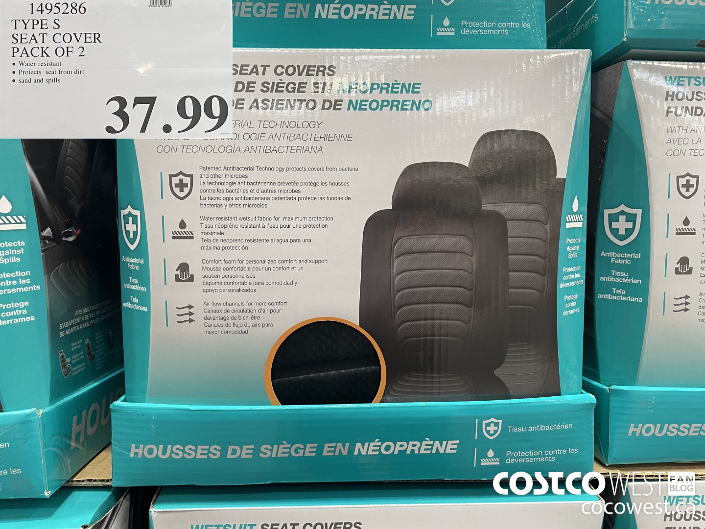 1495286 TYPE S SEAT COVER PACK OF 2 $37.99