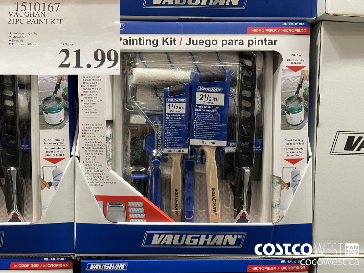 1510167 VAUGHAN 21PC PAINT KIT $21.99