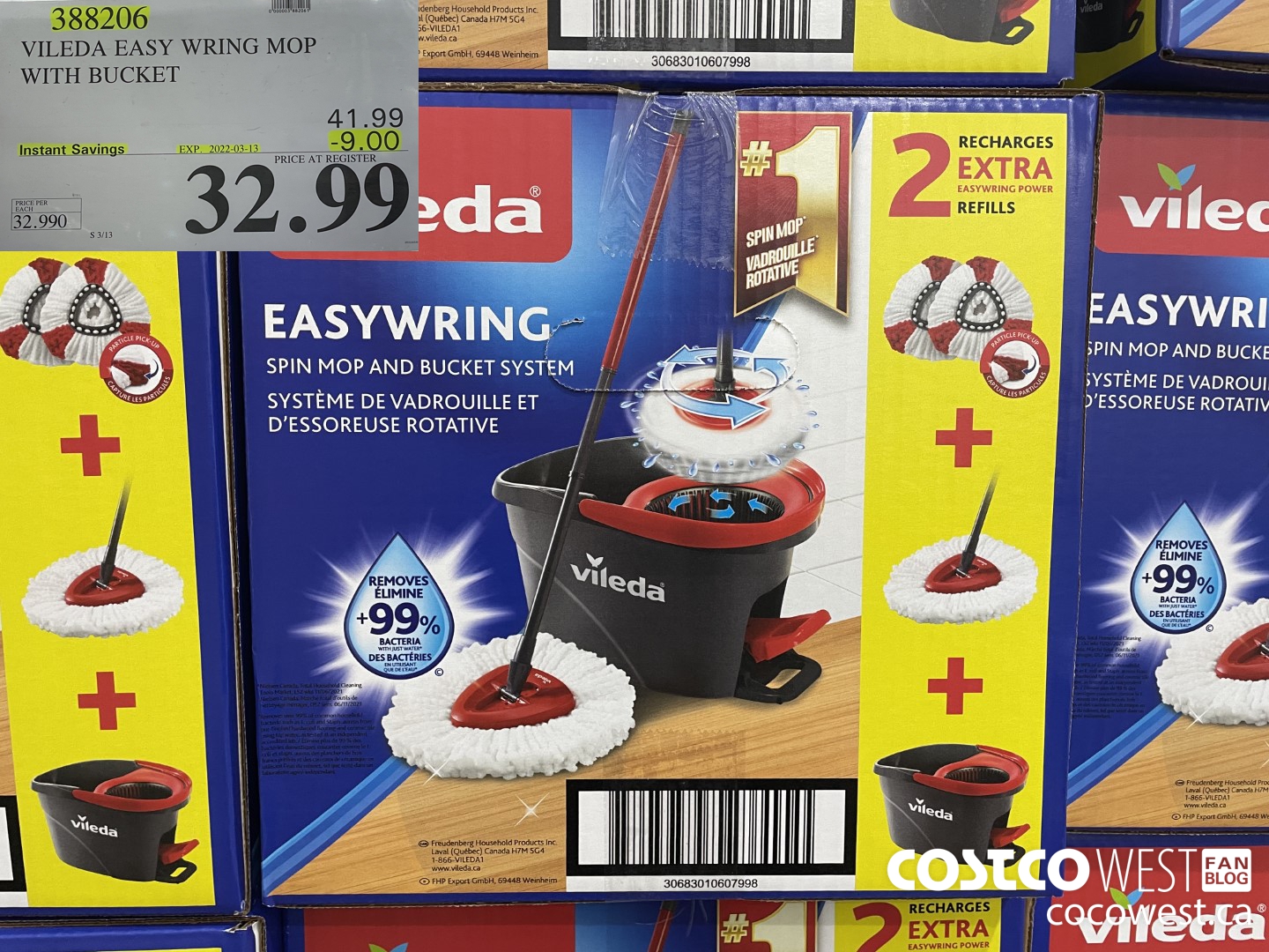 388206 VILEDA EASY WRING MOP WITH BUCKET ($9.00 INSTANT SAVINGS EXPIRES ON 2022-03-13) $32.99