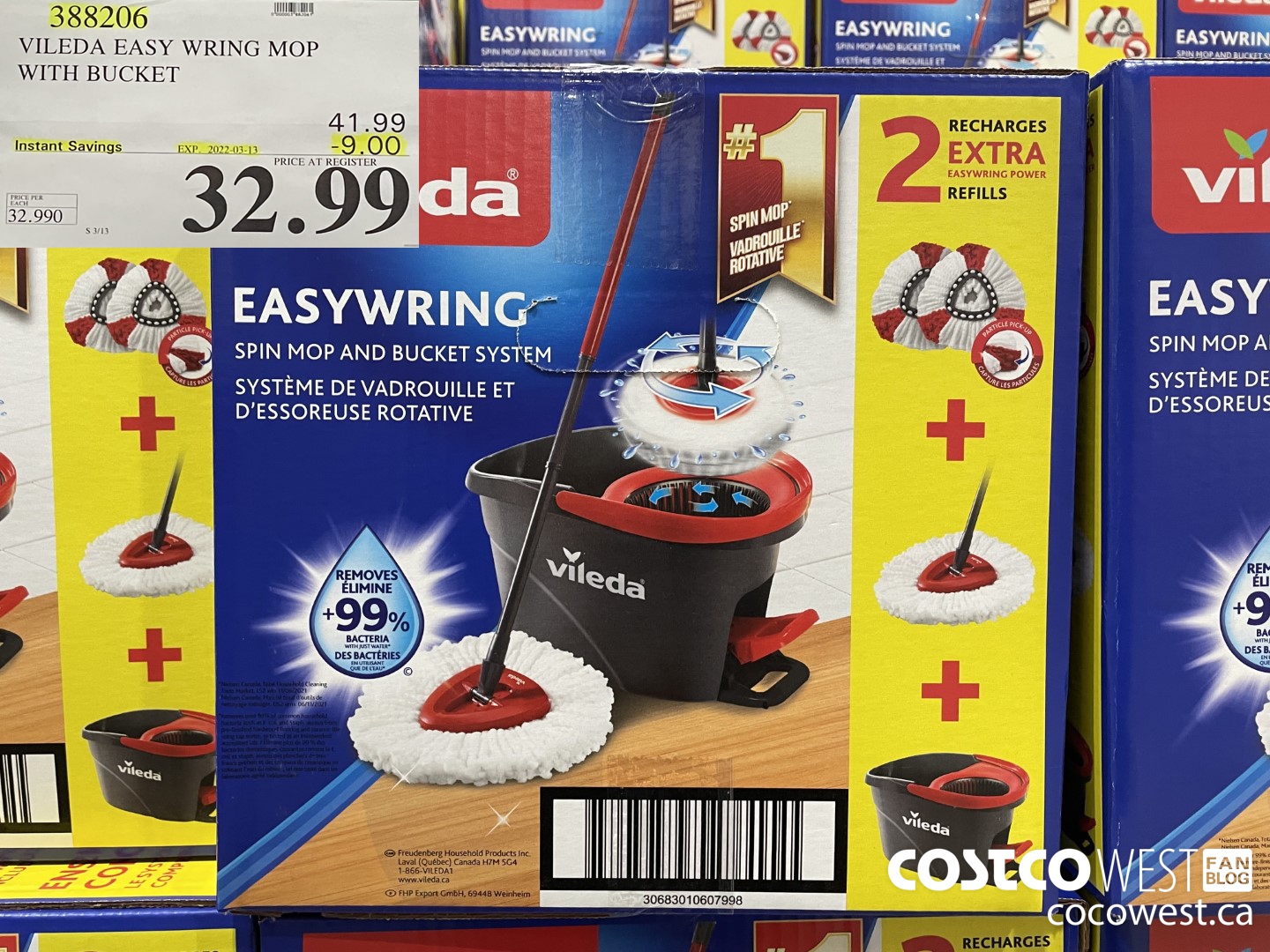 388206 VILEDA EASY WRING MOP WITH BUCKET ($9.00 INSTANT SAVINGS EXPIRES ON 2022-03-13) $32.99