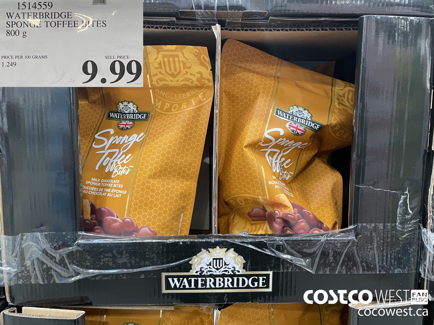 1514559 WATERBRIDGE SPONGE TOFFEE BITES 800 g  $9.99