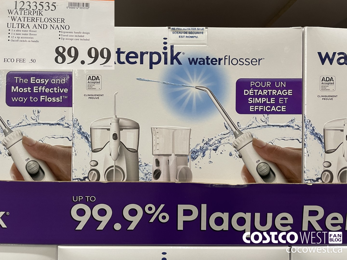 1233535 WATERPIK WATER FLOSSER ULTRA AND NANO $89.99