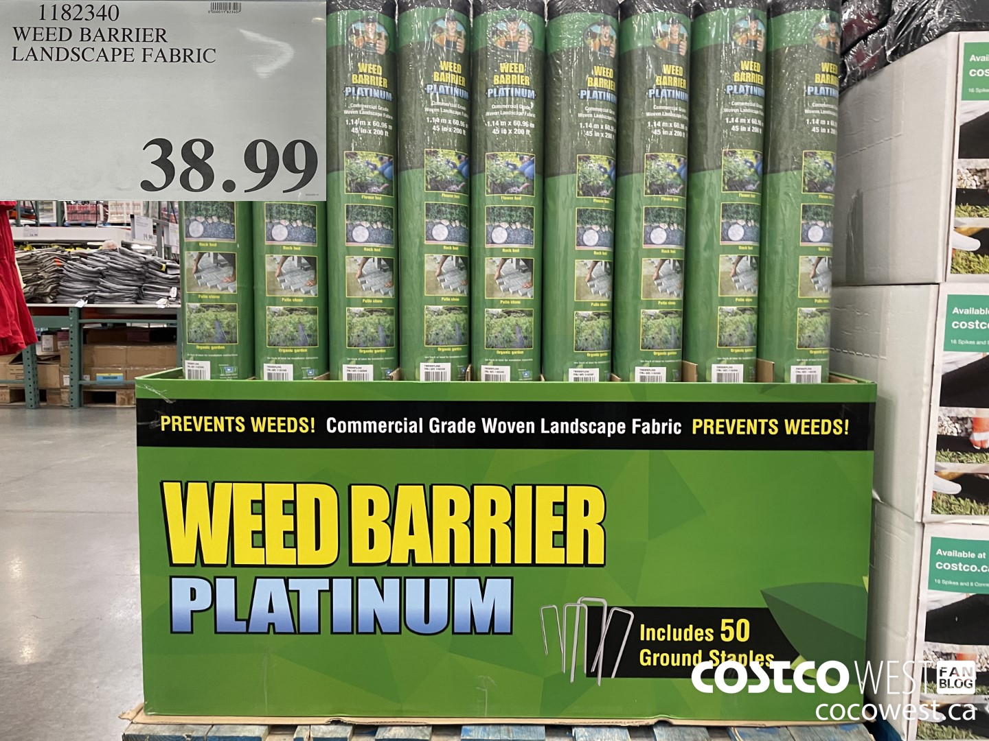 1182340 WEED BARRIER LANDSCAPE FABRIC  $38.99