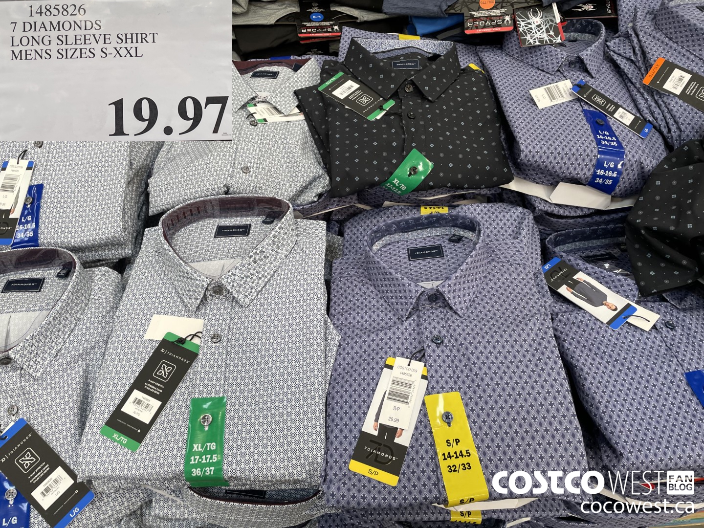 1485826 7 DIAMONDS LONG SLEEVE SHIRT MENS SIZES S-XXL  $19.97