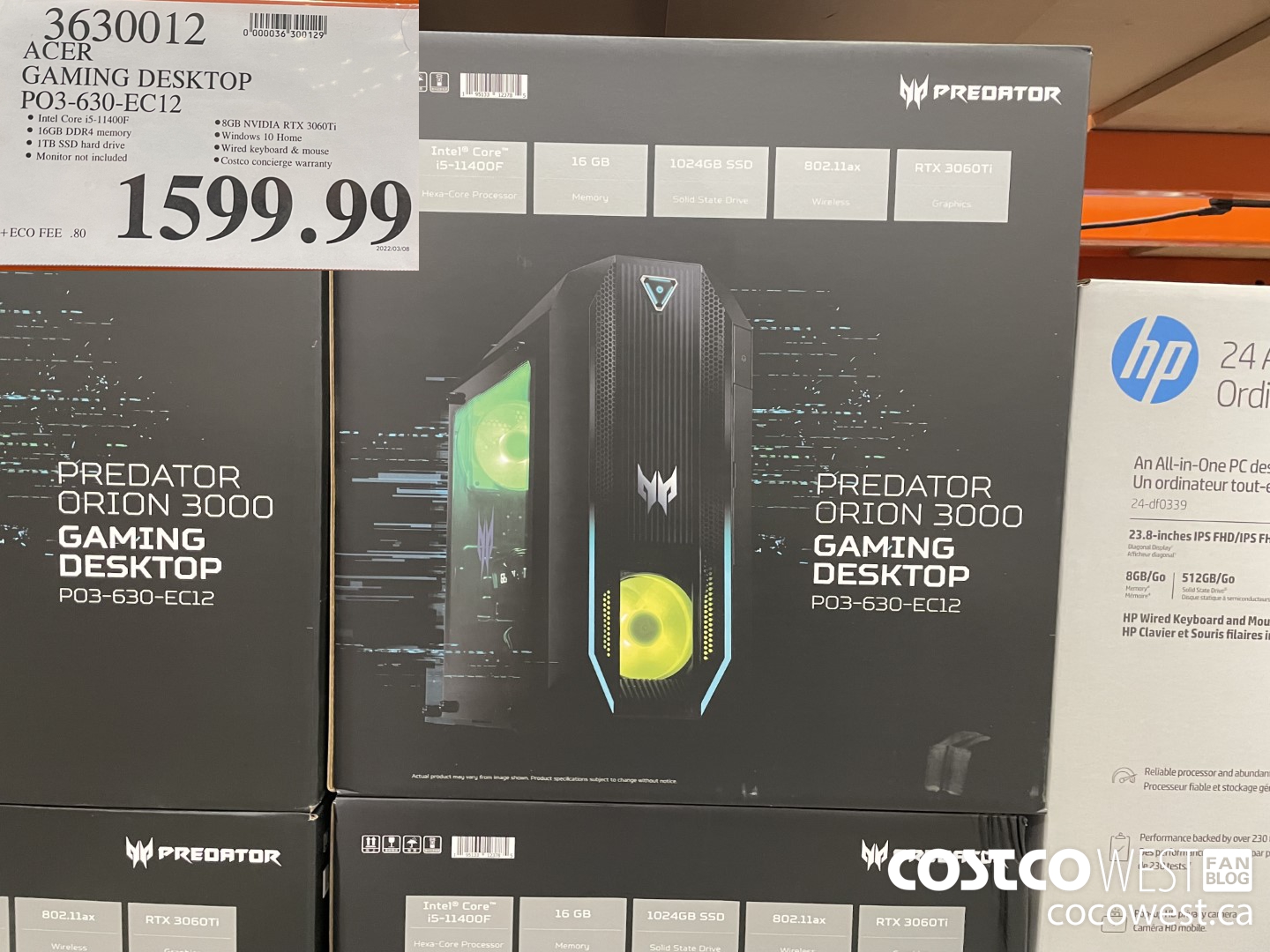 3630012 ACER GAMING DESKTOP PO3-630-EC 12 $1599.99