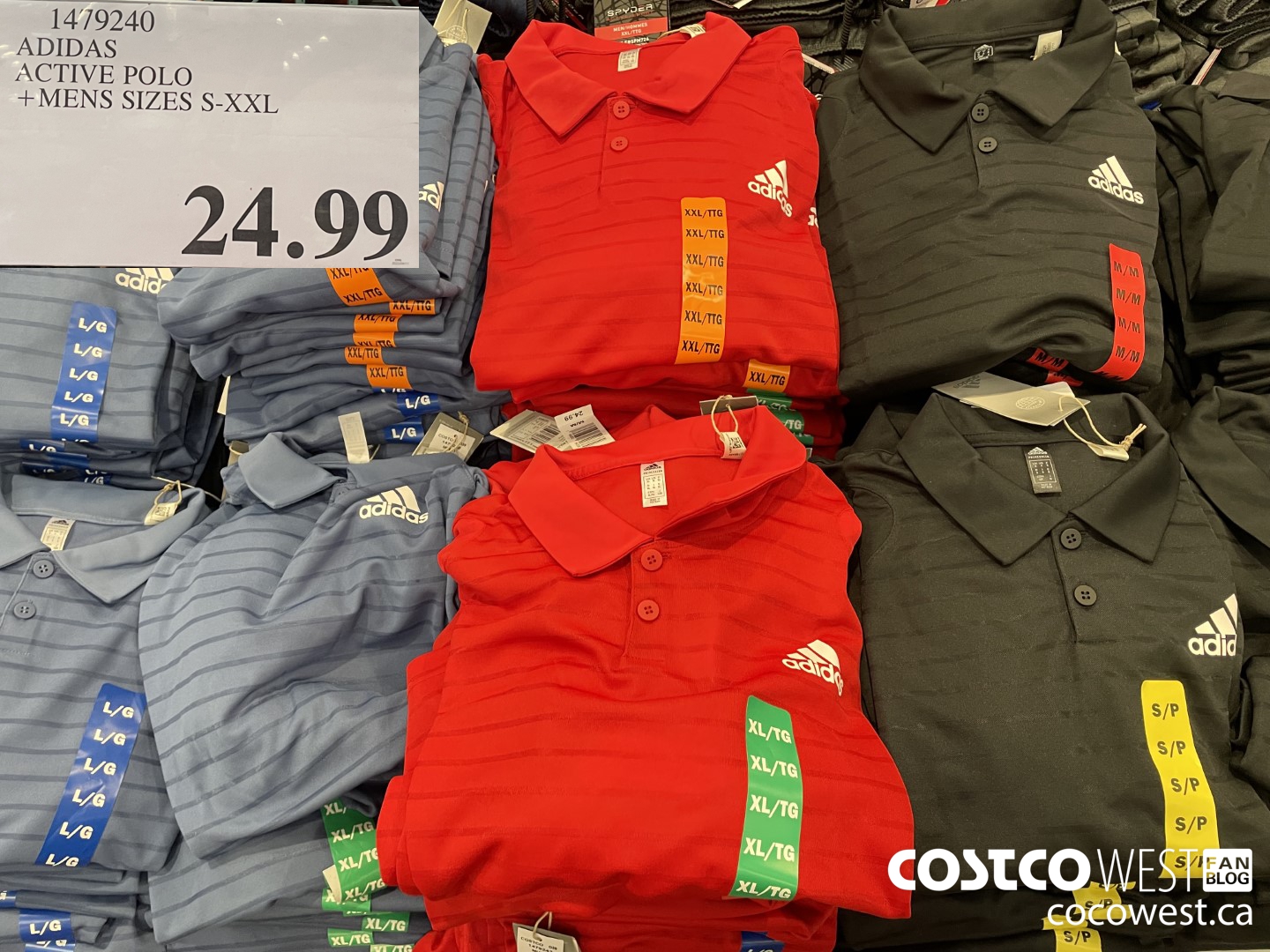 1479240 ADIDAS ACTIVE POLO MENS SIZES S-XXL  $24.99