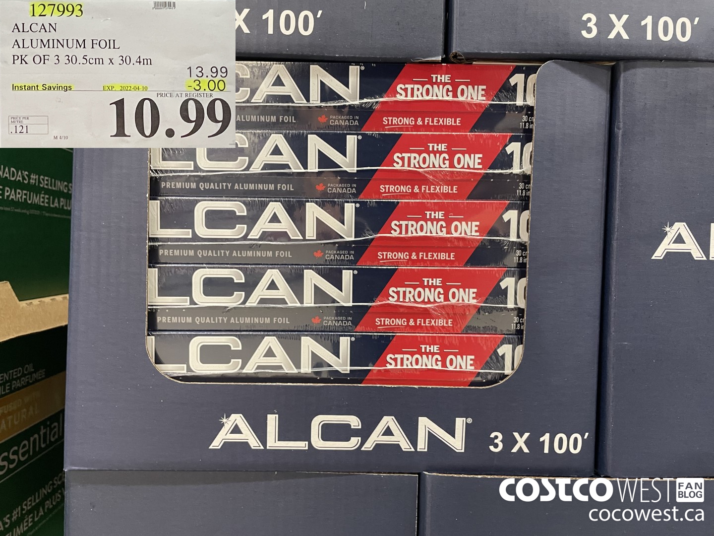 127993 ALCAN ALUMINUM FOIL PK OF 3 30.5cm x 30.4m ($3.00 INSTANT SAVINGS EXPIRES ON 2022-04-10) $10.99
