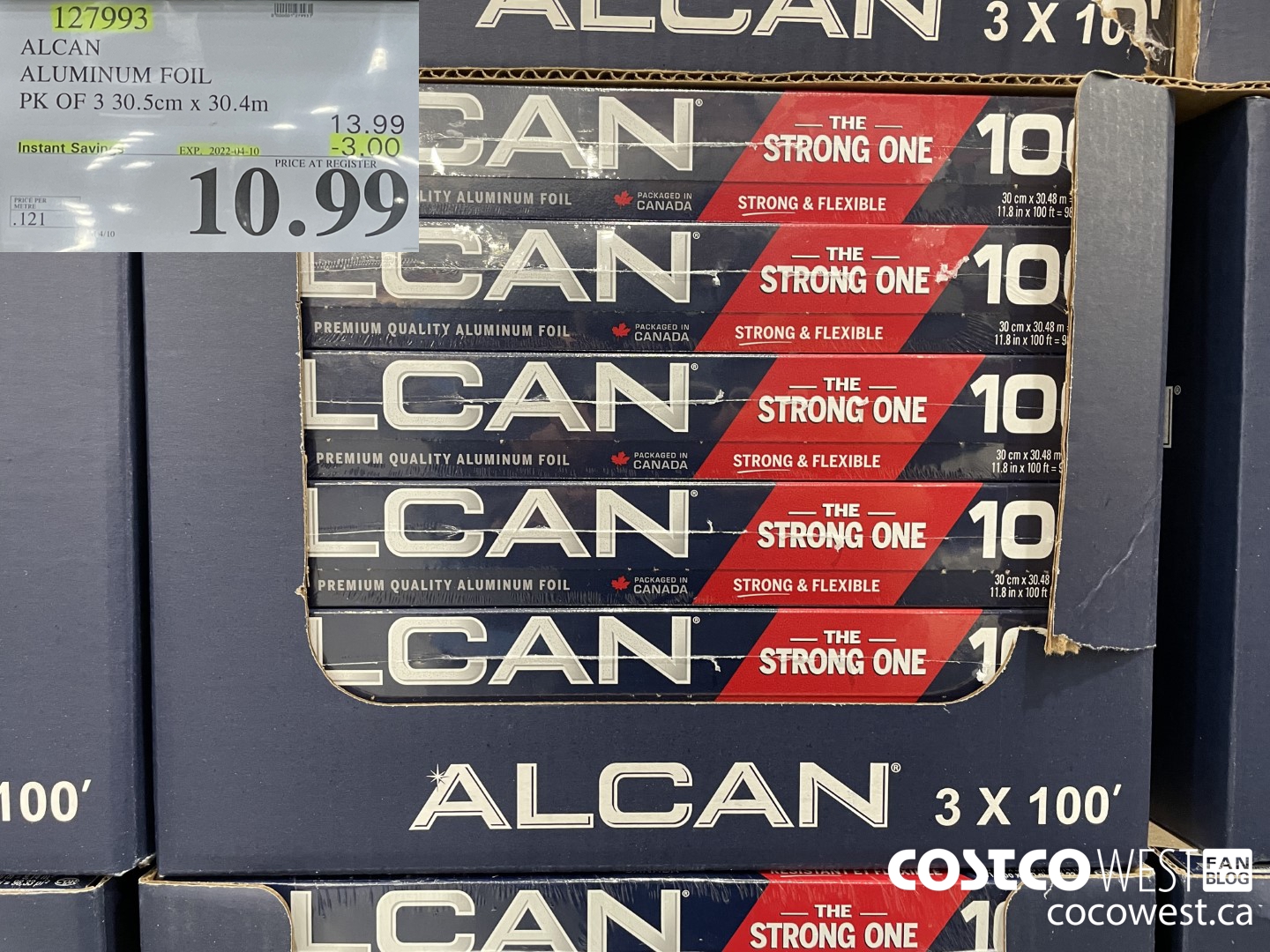 127993 ALCAN ALUMINUM FOIL PK OF 3 30.5cm x 30.4m ($3.00 INSTANT SAVINGS EXPIRES ON 2022-04-10) $10.99