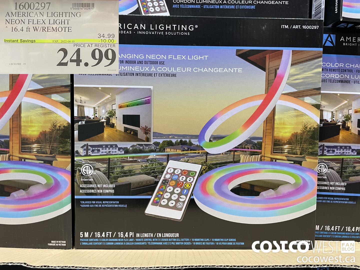 1600297 AMERICAN LIGHTING NEON FLEX LIGHT 16.4 ft W/REMOTE ($10.00 INSTANT SAVINGS EXPIRES ON 2022-04-10) $24.99