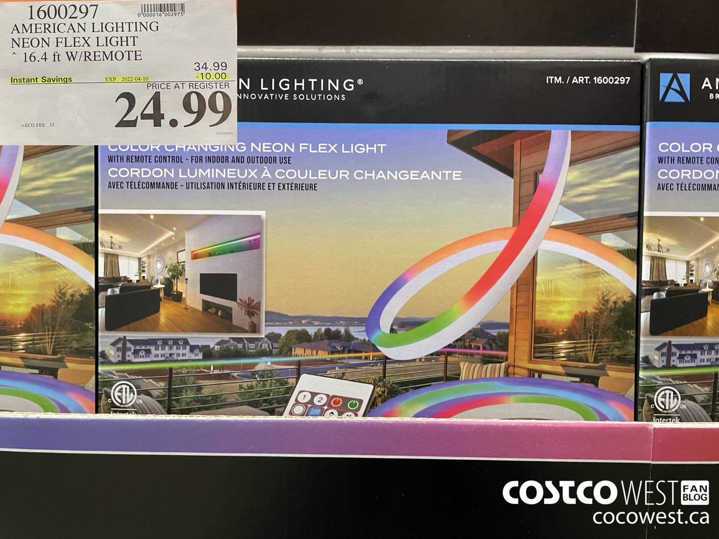 1600297 AMERICAN LIGHTING NEON FLEX LIGHT 16.4 ft W/REMOTE ($10.00 INSTANT SAVINGS EXPIRES ON 2022-04-10) $24.99