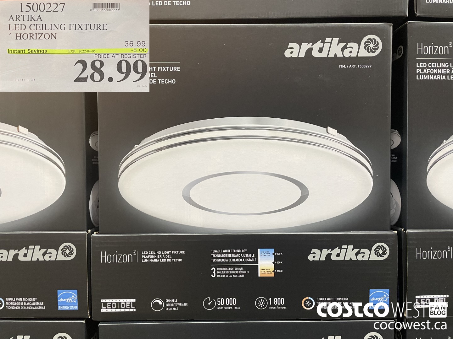 1500227 ARTIKA LED CEILING FIXTURE HORIZON  ($8.00 INSTANT SAVINGS EXPIRES ON 2022-04-05) $28.99