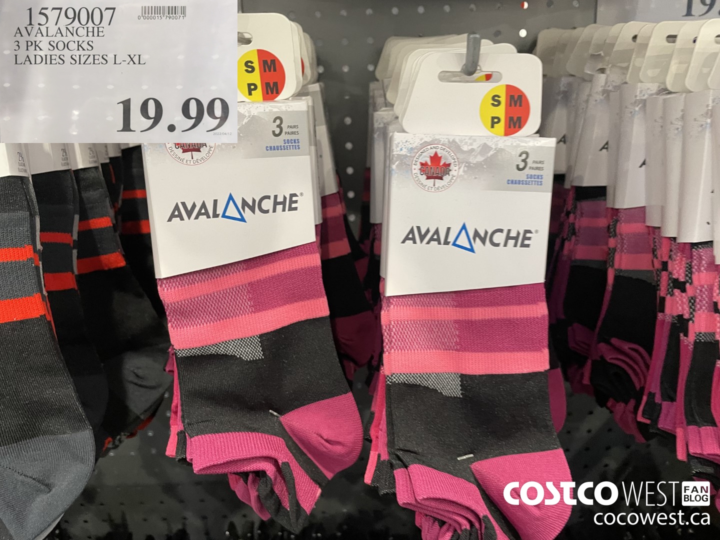 1579007 AVALANCHE 3PK SOCKS LADIES SIZES L-XL $19.99