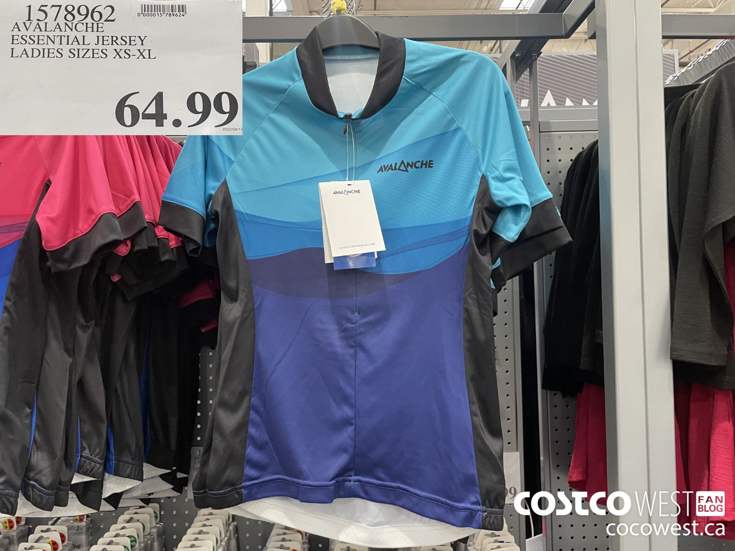 1578962 AVALANCHE ESSENTIAL JERSEY LADIES SIZES XS-XL $64.99