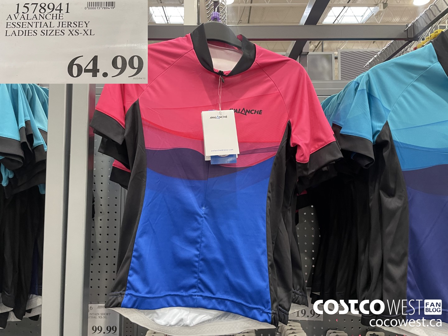 1578941 AVALANCHE ESSENTIAL JERSEY LADIES SIZES XS-XL $64.99