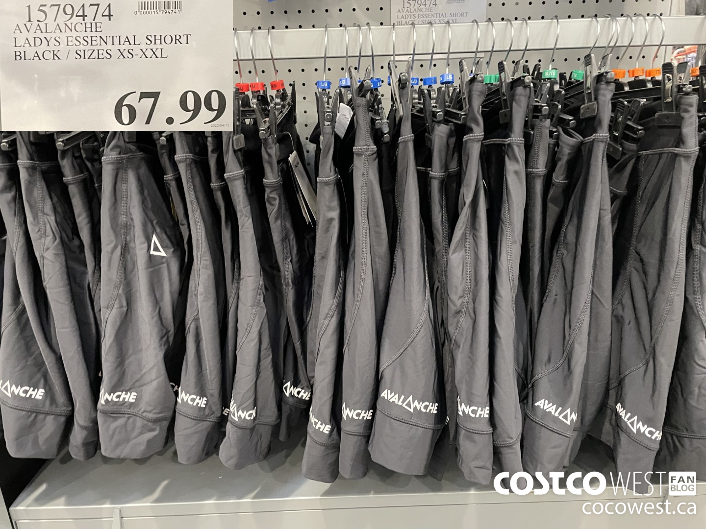 1579474 AVALANCHE LADYS ESSENTIAL SHORT BLACK / SIZES XS-XXL $67.99