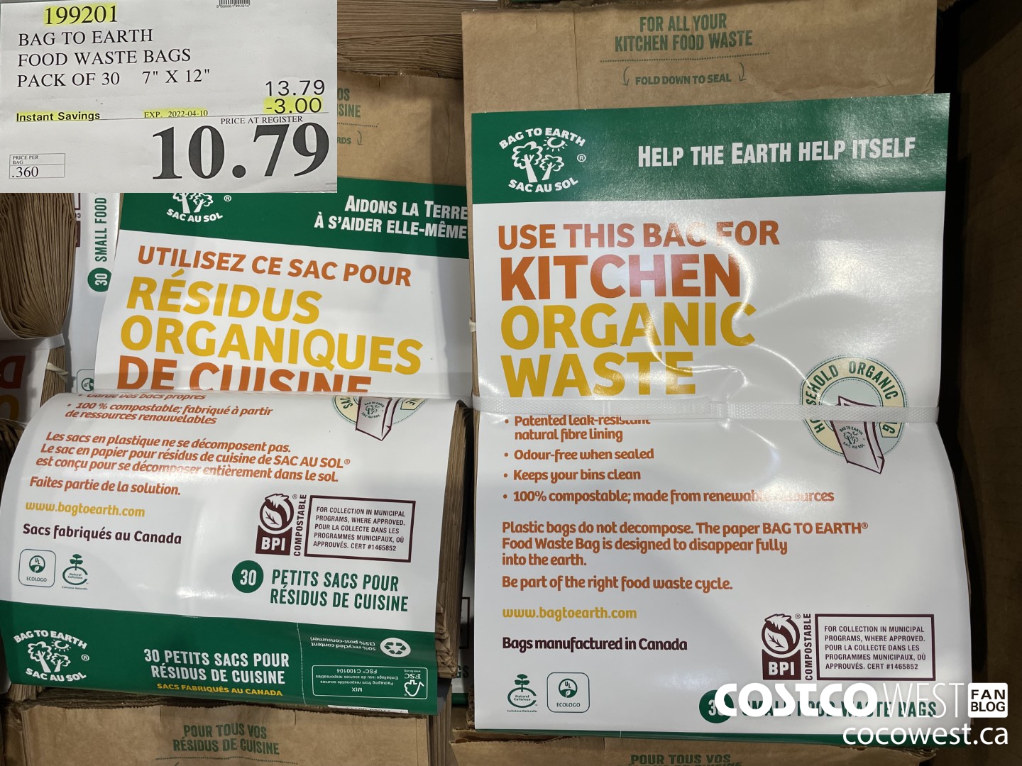 199201 BAG TO EARTH FOOD WASTE BAGS PACK OF 30 7
