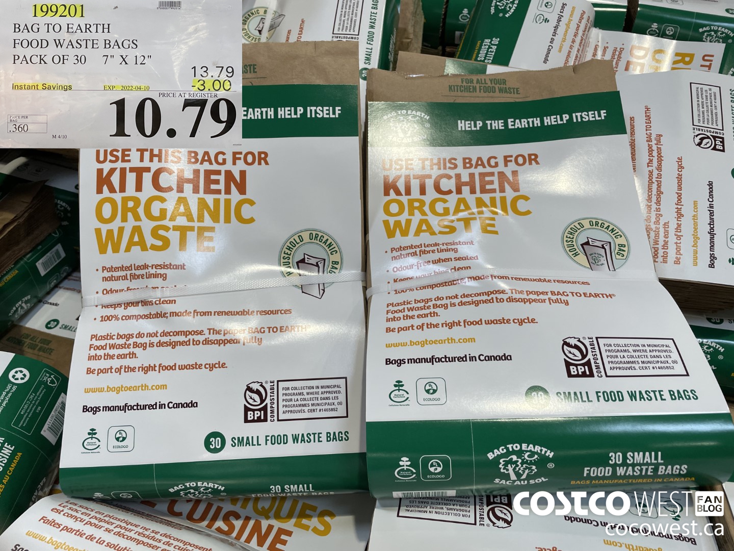 199201 BAG TO EARTH FOOD WASTE BAGS PACK OF 30 7